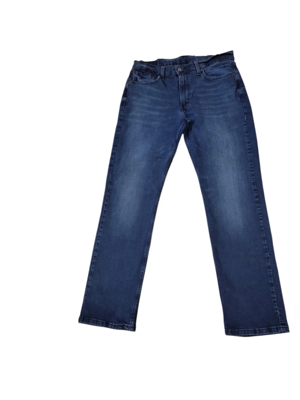 Levi's 514 Straight Cotton Elastane Blend Blue Jeans Men's Size 33/32 Pre-owned